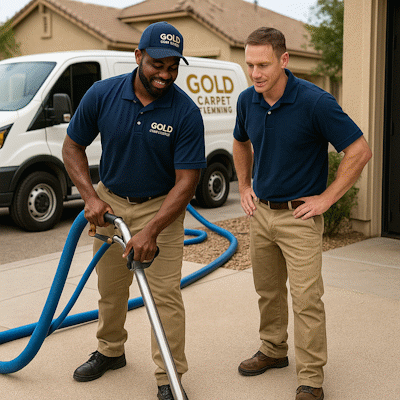Professional carpet cleaning team working in Bapchule